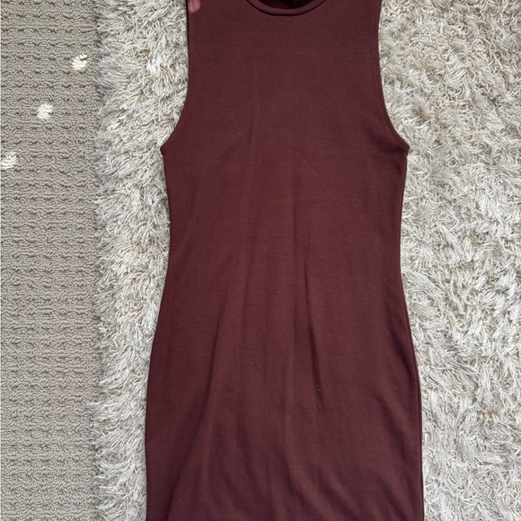 Zara Dresses & Skirts - Zara Brown Sleeveless Turtleneck Dress